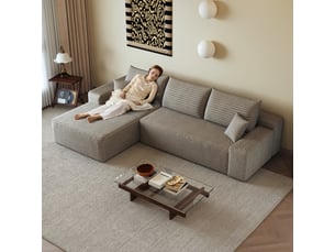 Canapé d'angle modulaire sans montage 270 cm canapé 3 places - méridienne en l assise profonde