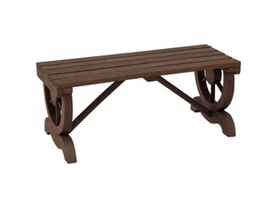 Banc de jardin 2 places en bois de sapin naturel 98 x 50 x 39,5 cm