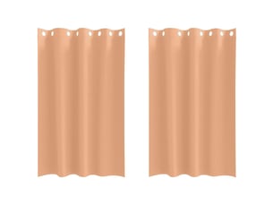 Lot de 2 rideaux occultants, rideaux black-out avec anneaux marron clair 175 x 140 cm cf44685