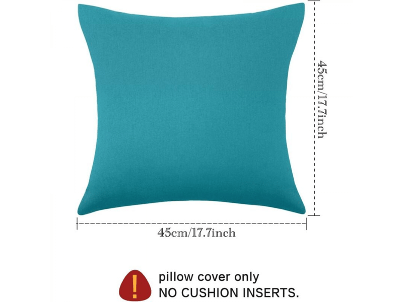  Lot de 4 housses de coussin décoratives d'extérieur imperméables, housse de coussin carrée imperméable pour patio, balcon, jardin, pour canapé, lit, t, 45 x 45 cm, vert  - Conforama B