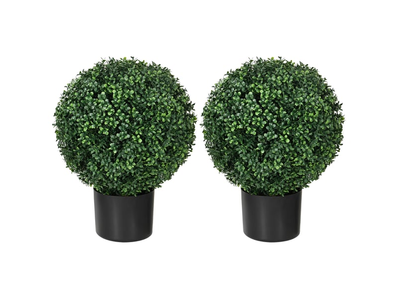  Plante artificielle de buis, sphérique, 52 x 40 cm, verte  - Conforama B