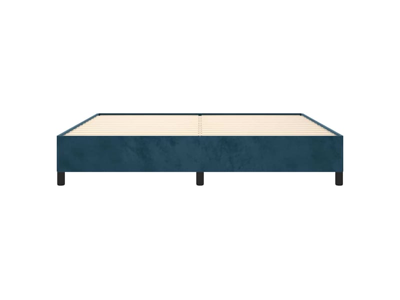  Lit double- lit adulte -  cadre de lit sans matelas bleu foncé 200x200 cm velours  - Conforama D