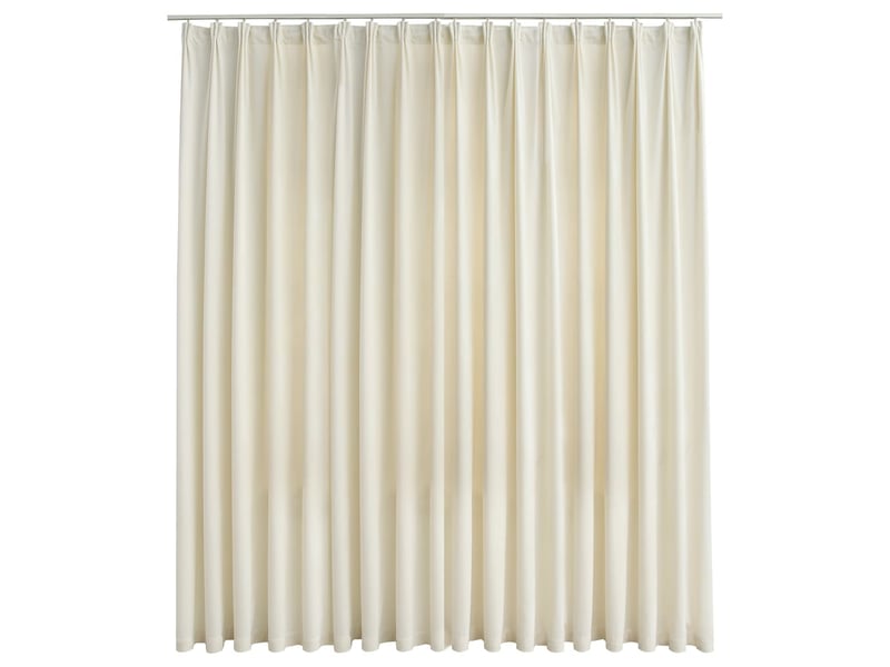  Rideau occultant, rideau black-out avec crochets velours crème 290x245 cm cf43964  - Conforama A