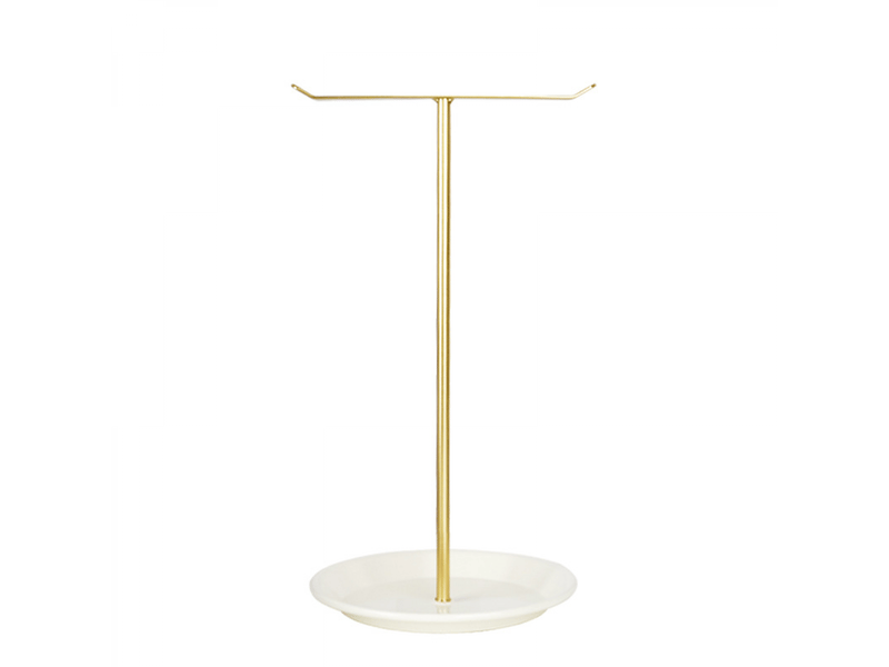  Porte-bijoux,32cm de haut organisateur de bijoux,présentoir accessoires,support de rangement pour colliers,bracelets,bagues,boucles d'oreilles (doré)  - Conforama A