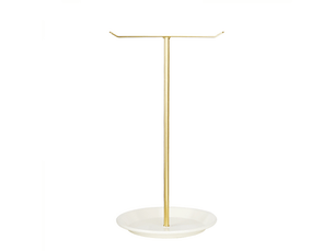 Porte-bijoux,32cm de haut organisateur de bijoux,présentoir accessoires,support de rangement pour colliers,bracelets,bagues,boucles d'oreilles (doré)