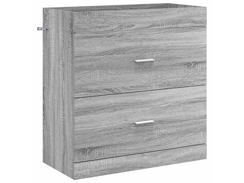 Ensemble de mobilier de salle de bain sonoma gris shl8145 - Conforama D