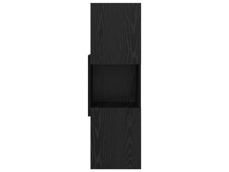  Meuble d'angle, meuble de rangement salon 30,5x30x95cm bois d'ingénierie chêne noir  - Conforama E