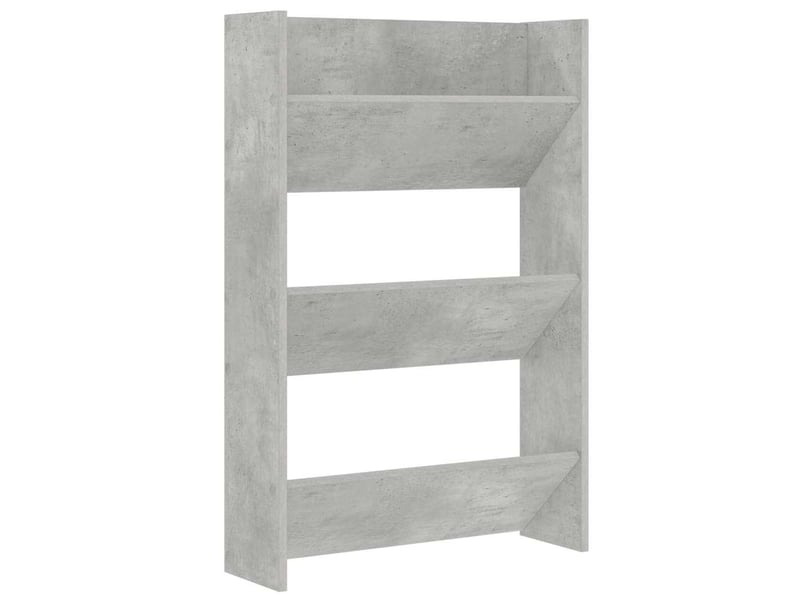  Armoires à chaussures murales 2 pcs gris béton 60x18x90 cm  - Conforama E