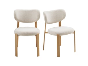 Chaise en tissu beige x2