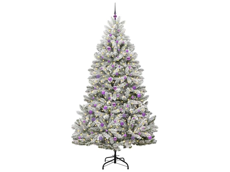  Sapin de noël, arbre de noël artificiel 240 cm 300 led blanc chaud shl115  - Conforama C