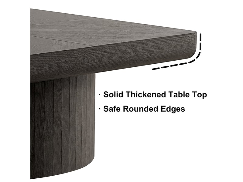  Table basse carrée 78x78x38 cm plateau 8 cm bois et mdf noir  - Conforama D
