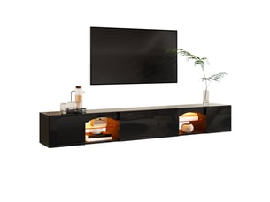 Meuble tv coloris noir 200 cm <strong></strong>  <strong>CozyNest</strong>