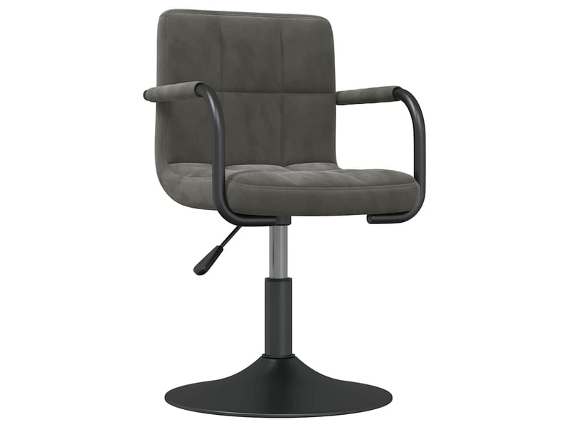  Tabouret de bar, chaise de bar gris foncé velours shl58701  - Conforama A