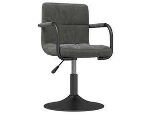 Tabouret de bar, chaise de bar gris foncé velours shl58701