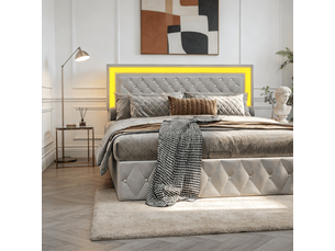 Lit coffre 140x200 cm coloris beige