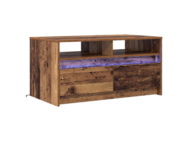  Table basse - table de salon - table à thé bois ancien 90 x 50 x 45 cm bois d'ingénierie  - Conforama A