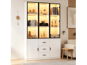 Vitrine coloris blanc <strong>WISHDOR</strong> <strong></strong> - 120 cmx200 cm