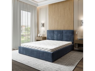 Lit coffre 160x200 cm <strong>MASSENO</strong> <strong></strong> coloris bleu