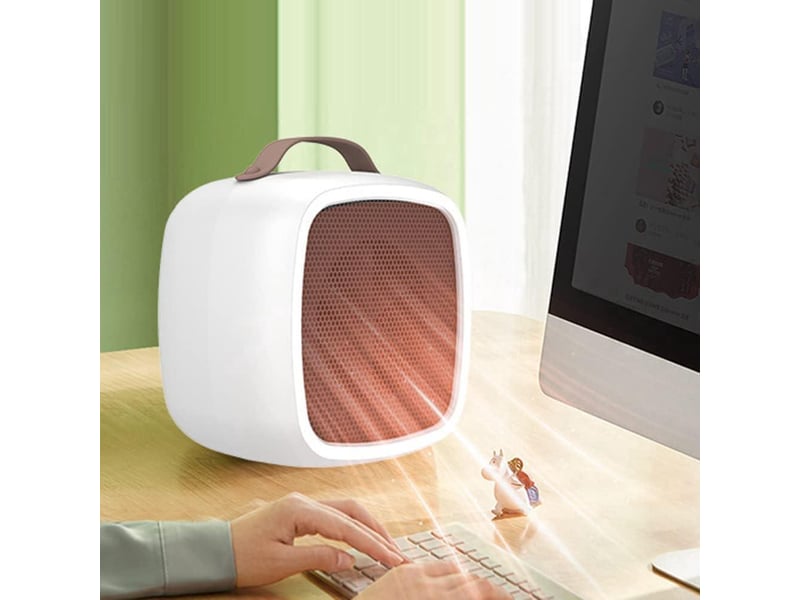  Chauffage d'appoint, chauffage électrique portable pour usage intérieur, chauffage portable en céramique 500 w, sécurité rapide - chaleur silencieuse, blanc  - Conforama D