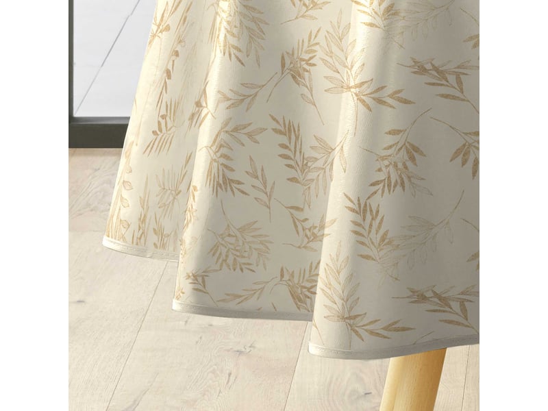  Nappe toile cirée ronde arbusa 160cm naturel  - Conforama B