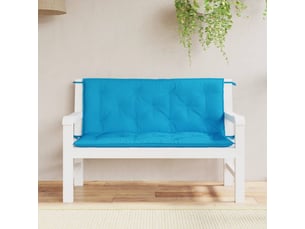 Lot de 2 coussins de banc de jardin, coussins d'assise bleu clair tissu oxford cf58641