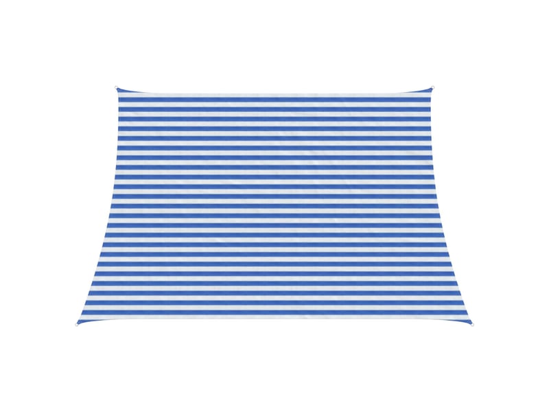  Voile d'ombre - voile d'ombrage - voile parasol 4 5 x 3 m hdpe rectangulaire bleu et blanc  - Conforama B