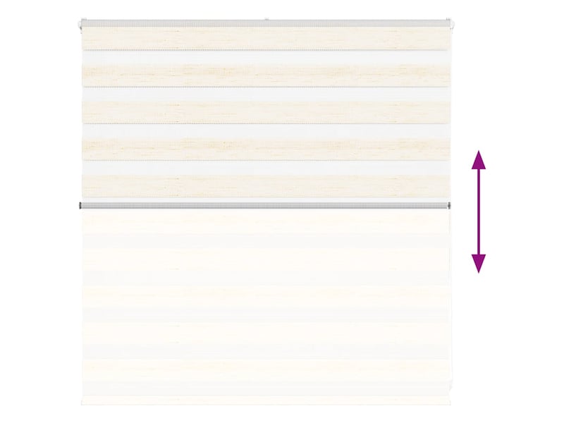 Store zèbre, store de fenêtre beige marbré largeur du tissu 135,9 cm polyester cf48268 - Conforama E