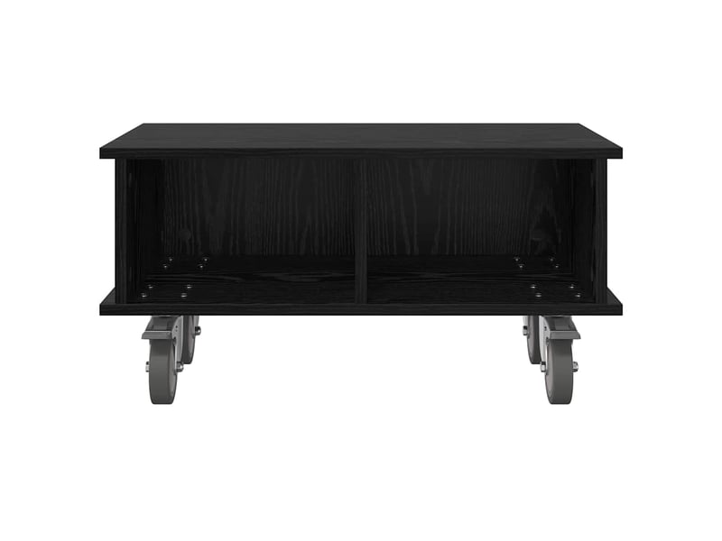  Meuble tv - banc tv - meuble de rangement 68,5 x 35 x 35 cm chêne noir bois d'ingénierie  - Conforama E