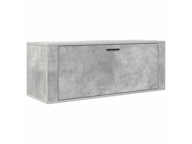  Meuble à chaussure, armoire à chaussures murale gris béton 100x35x38 cm  - Conforama A