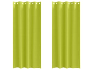 Lot de 2 rideaux occultants, rideaux black-out avec anneaux vert 260 x 140 cm cf44817