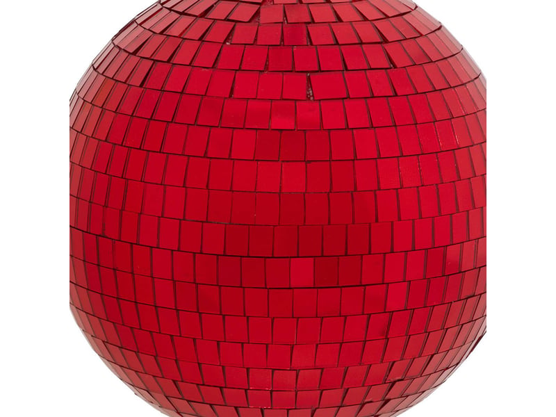  Boule disco verre d.20cm rouge  - Conforama B