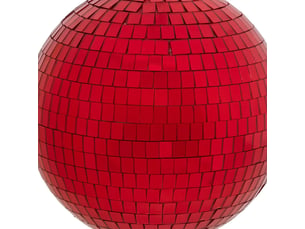 Boule disco verre d.20cm rouge