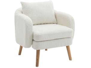 Fauteuil fixe HAVRYA Tissu blanc vendu A l'unité