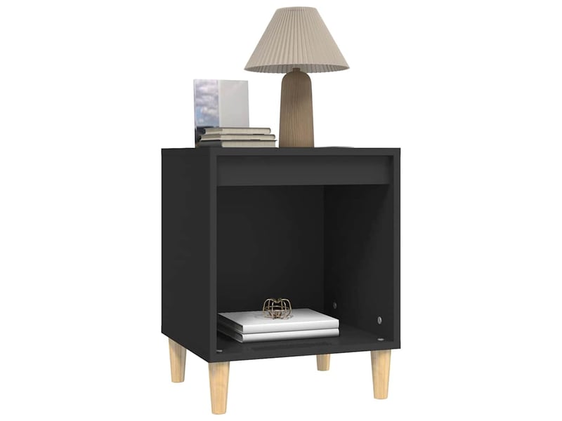  Lot de 2 tables de chevet - cabinet de chevet - table de nuit noir 40x35x50 cm  - Conforama C