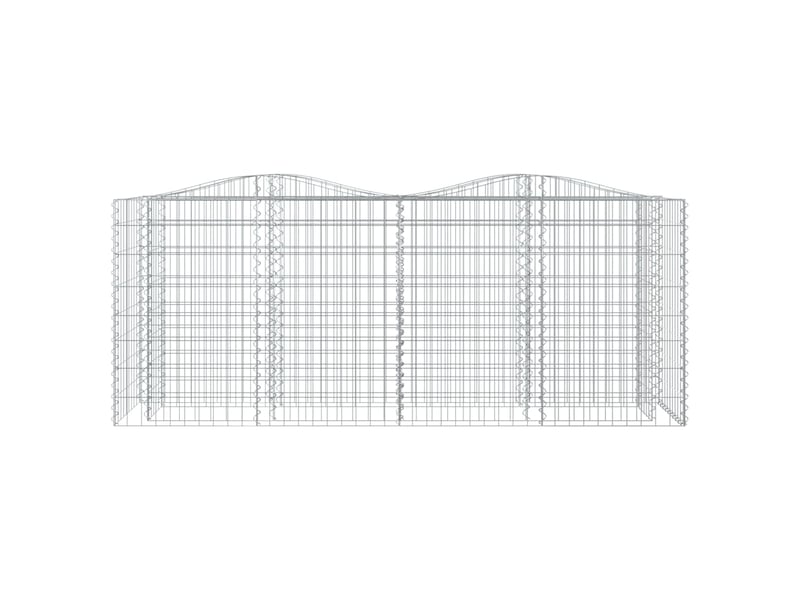  Lit surélevé à gabions arqué 200 x 50 x 100 cm fer galvanisé argent 02_0039932  - Conforama B