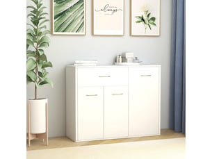 Buffet 2 porte(s)  2 tiroir(s) <strong>VIDAXL</strong> <strong></strong> - 88 cm coloris blanc 