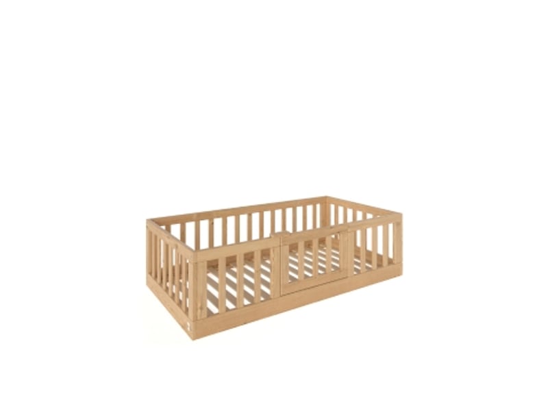  Yappycasa - lit au sol avec portillon 160x80 cm - naturel 4754010385577 - Conforama A
