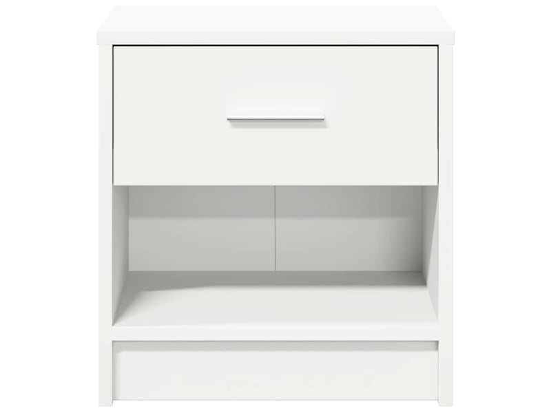  Lot de 2 tables de chevet - cabinet de chevet - table de nuit avec tiroir blanc 39x28x41 cm  - Conforama C