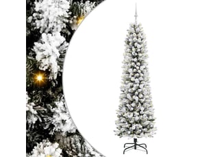 Sapin de noël - arbre de noël artificiel blanc 210 cm pvc, métal et plastique