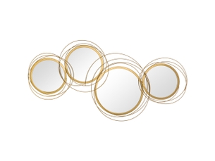 Miroir rond(e) à fixer coloris doré <strong>DESMIU</strong>  <strong></strong> - 107 cm x 107 cm