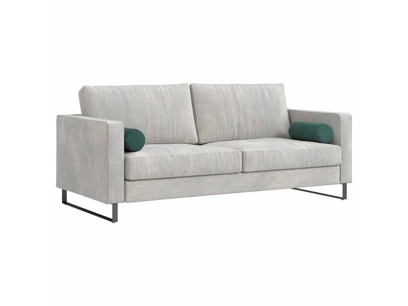  Lot de 2 coussins d'accent, coussins décoratifs, coussins lombaires vert foncé ø 15 x 40 cm cf56754  - Conforama C
