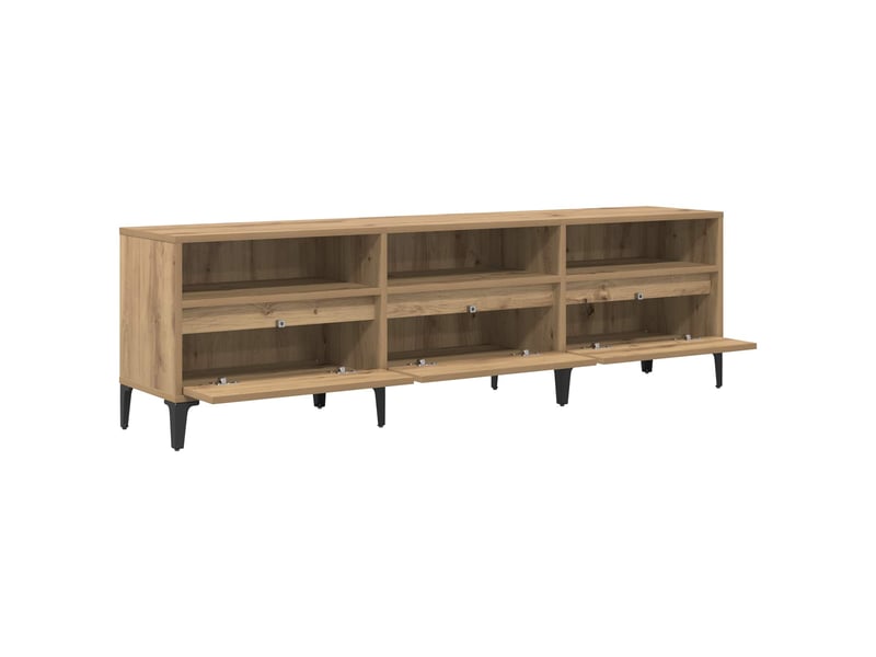  Meuble tv - banc tv - meuble de rangement 150 x 30 x 45 cm chêne artisanal  - Conforama E