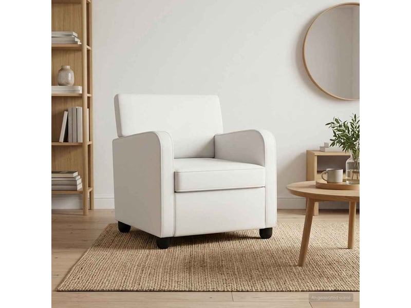 Vidaxl fauteuil blanc simili cuir - Conforama B