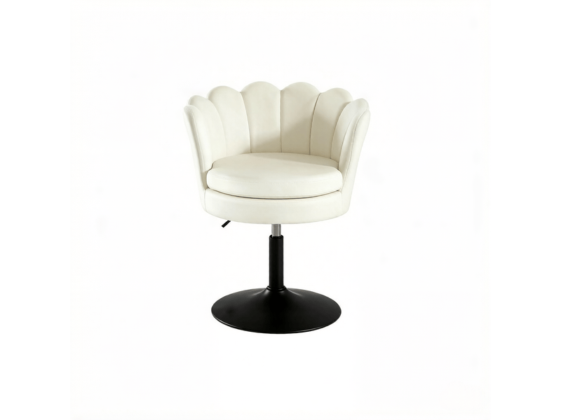  Fauteuil pivotant réglable en velours beige T5828P521719 - Conforama A