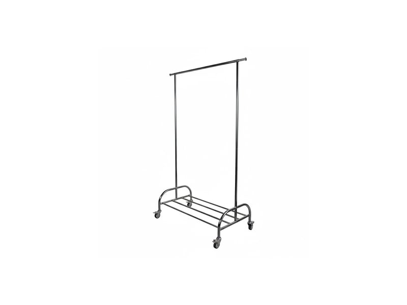 Portant vêtements roulettes métal gris argenté 108-168 x 53 x 181 cm 62278 - Conforama A