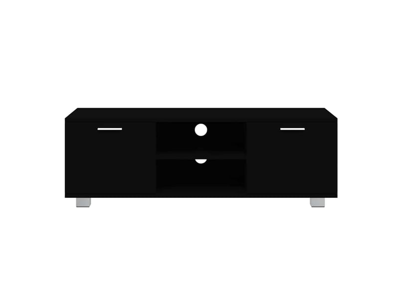  Meuble tv - banc tv - meuble de rangement noir 120x40,5x35 cm bois d'ingénierie  - Conforama D