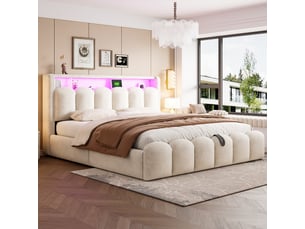 Lit coffre 180x200 cm <strong></strong>  <strong>Bliss Lite</strong> coloris beige