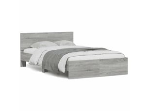 Lit 2 places 135x190 cm coloris gris