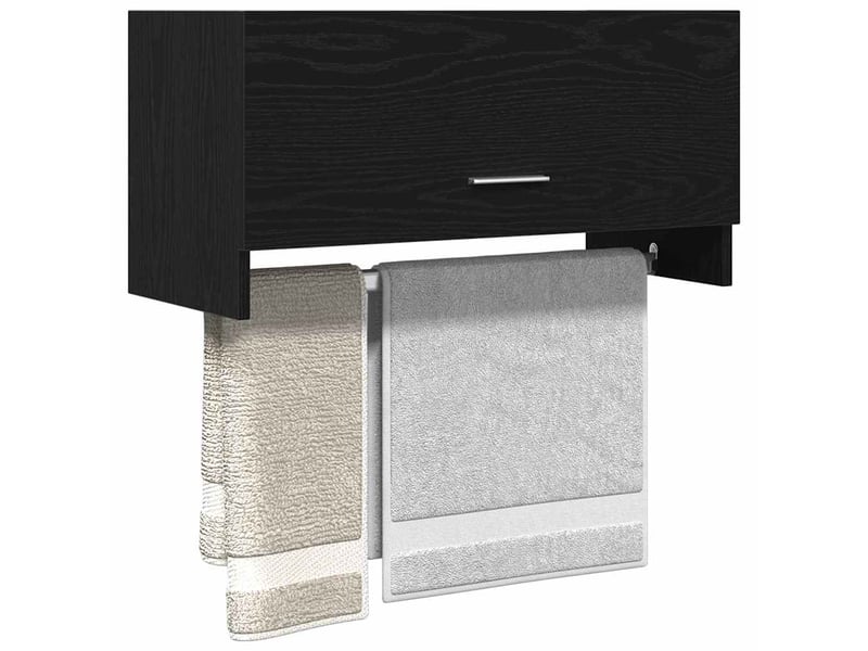  Armoire chambre, armoire de rangement chêne noir 70x32,5x35 cm bois d'ingénierie  - Conforama C