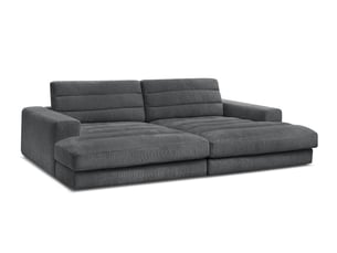 Canapé droit fixe BOBOCHIC SIERRA 4 places Tissu gris